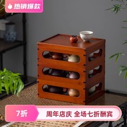 茶具收纳盒竹编制乾隆玲珑套盒，多宝格杯架壶架茶柜多功能博古茶架