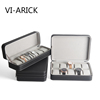 vi-arickpu皮手表盒收纳盒拉链，翻盖式短表带手表首饰盒，女表展示盒