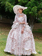 欧式宫廷裙欧洲十九世纪复古贵族礼服洋装公主裙走秀话剧影楼写真