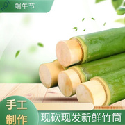 纯绿色手工竹筒粽子模具，家用商用夜市摆摊新鲜竹子，制作竹筒糯米饭
