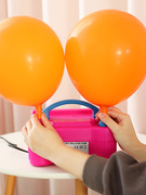 气球打气筒电动充气泵吹气球工具便携式自动双孔出气机魔术长条球