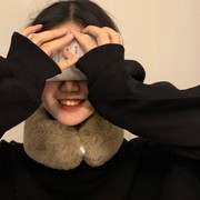 日本购fs气质围巾女秋冬季x学生，保暖护颈仿皮草，围巾毛绒绒(毛绒绒)毛领