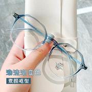 丹阳眼镜18016bf平光镜复古多边形，眼镜框防蓝光护目镜女透明镜框