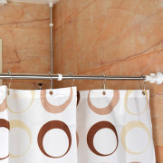 浴室浴杆浴帘杆加粗伸缩多功能免打孔浴室挂帘撑杆窗帘杆1.1m-2m