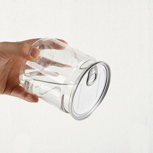 塑料瓶透明塑料易拉罐海鲜带盖空瓶子pet食品级塑料包装罐封口罐