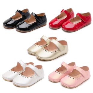 日本bonbonbird春夏女童宝宝，小羊皮镂空皮鞋单鞋，学步鞋公主鞋