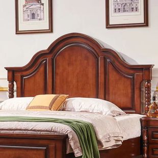 美式实木床美式乡村，床主次卧1.8米双人床，现代简约高箱储物床