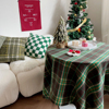 圣诞季~经典绿呢桌布餐桌布圣诞，装饰桌布商场，布置背景布台布(布台布)