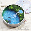 海豚月牙岛创意铁盒微缩景观，仿真海洋瀑布沙盘，摆件手工情侣礼