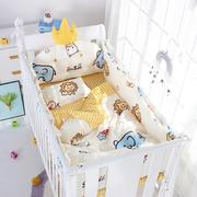 2023靠垫婴儿床围床品套件宝宝床上用品全棉可拆洗婴童五