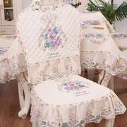 欧式餐椅垫套装方桌布桌旗椅子套罩茶几布圆桌布椅套椅垫套装