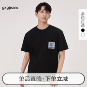 gxgjeans男装2023年夏季青年潮流短袖针织T恤JHE1440021A