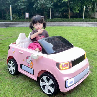 五菱mini儿童电动车可坐人四轮男女，小孩带遥控汽车宝宝充电玩具车