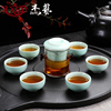 陶瓷青花茶具家用耐热玻璃红茶冲茶器套装双耳过滤泡茶壶茶杯整套