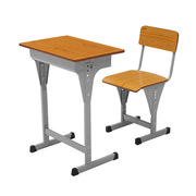可调节升降桌椅多层板学生课桌椅单人培训机构桌椅
