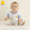 黄色小鸭婴儿短袖连体衣，2023夏季男宝宝，薄款爬服可爱0-12个月