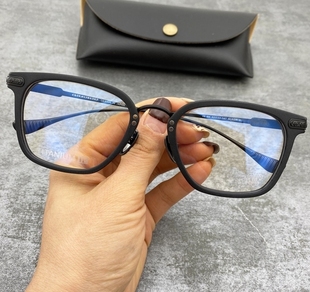王牌眼镜框架 复古板材带鼻托超轻纯钛休闲时尚近视平光镜