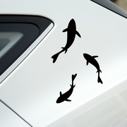小鱼儿保险杠汽车个性贴纸车身划痕装饰创意贴画钓箱