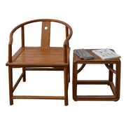 老榆木圈椅新中式围椅明清中式实木餐椅仿古主人椅禅意茶椅家具q.