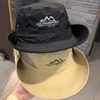 夏季韩版速干薄款防晒登山帽，青年男女户外潮搭字母，小山透气遮阳帽