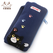 （！原82省20）可爱小黑猫5.2寸单层手机包随身包包笔袋女