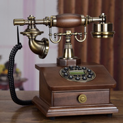 仿古电话机欧式实木电话复古电话时尚家用古董美式电话座机