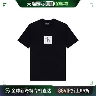 香港直邮Calvin Klein凯文克莱男士短袖T恤黑色休闲时尚40IC811