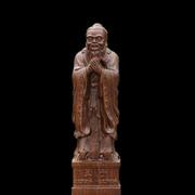 越南沉香木雕孔子雕像人物摆件孔夫子像家居客厅装饰木质工艺品