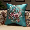 新中式抱枕红木沙发靠垫中国风，客厅椅子刺绣花床头靠背套欧式靠枕