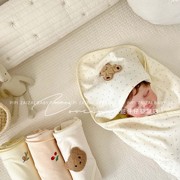 婴儿浴巾纯棉纱布超柔吸水新生儿盖毯初生宝宝，洗澡包被儿童毛巾被