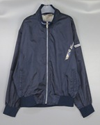 vintage古着asic潮牌90s日本产藏青色，短款运动夹克外套