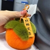日韩创意可爱小柿子汽车，钥匙扣女士包包挂件，好柿发生毛绒连连大号