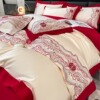 新婚结婚床上四件套婚庆纯棉100全棉，红色床单被套轻奢高级感床品4