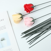 手工花杆丝网花制作材料川崎玫瑰毛线够花2号花杆绿色铁丝