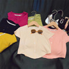 hhkids韩版童装女童夏季宝宝，短袖t恤半袖，上衣儿童打底衫ddt332