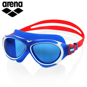 阿瑞娜arena儿童泳镜蓝色防雾高清大(高清大)框儿童游泳眼镜舒适贴合平光