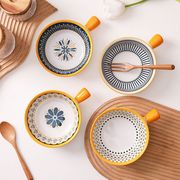 陶瓷单柄碗家用餐具北欧烘焙烤碗创意手柄碗芝士焗饭碗网红沙拉碗