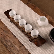 竹制长茶垫干泡台茶杯架子茶托盘，杯托功夫茶具配件茶盘重竹板杯垫