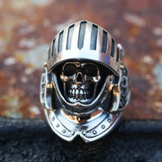铁头的店justindavis铠甲兵骷髅甲胄，925纯银戒指特别款指环