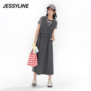 jessyline2024春季杰茜莱时尚，背心马夹连衣裙412211168