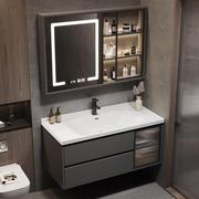 陶瓷一体盆智能浴室柜镜组合卫浴洗漱洗手洗脸面盆柜卫生间套装台
