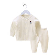 婴儿毛衣春秋套装婴幼儿含棉纱衣宝宝针织衫开衫，新生儿毛线衣(毛线衣)外搭