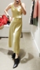 思思美代 VINCE 春夏 打底 修长超显瘦高品质连衣裙金色