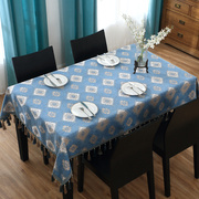 简约现代格子台布长方形茶布桌布茶道，方桌布(方桌布，)小方格网红方格餐桌布