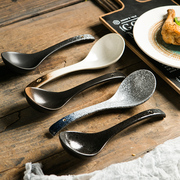 创意日式大汤勺陶瓷大号，长柄勺子家用粥勺饭勺，大调羹商用盛汤勺子