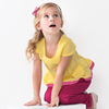 黄色小鸭女童夏装t恤女宝上衣荷叶，摆短袖公主婴幼儿2-4岁上衣