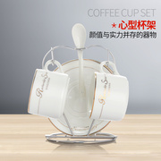mongdio陶瓷咖啡杯套装家用欧式小奢华咖啡，杯碟简约精致下午茶杯