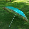 蕾丝绣花雨伞三折刺绣太阳伞，女防晒防紫外线，遮阳花边公主晴雨两用