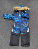 儿童滑雪服男童宝宝加厚棉服超厚款防水连体防水滑雪裤冬季套装