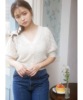 INGN甜美镂空半袖针织短外套开衫日本原单女装